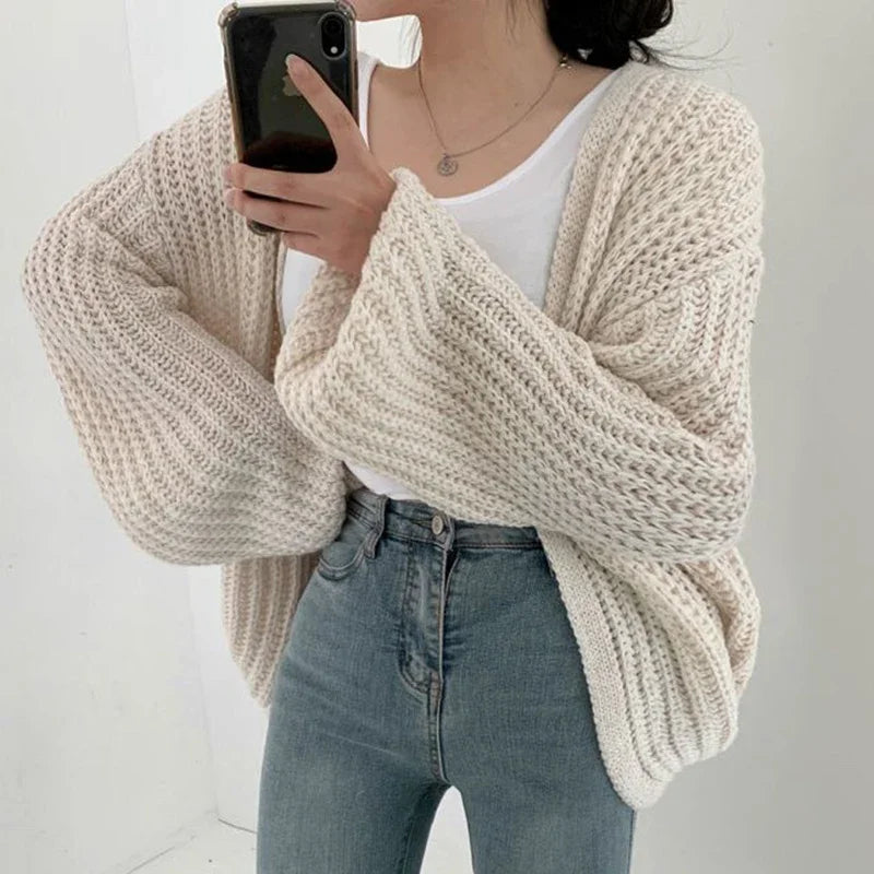 Hedwige | Cardigan en Maille à Manches Larges