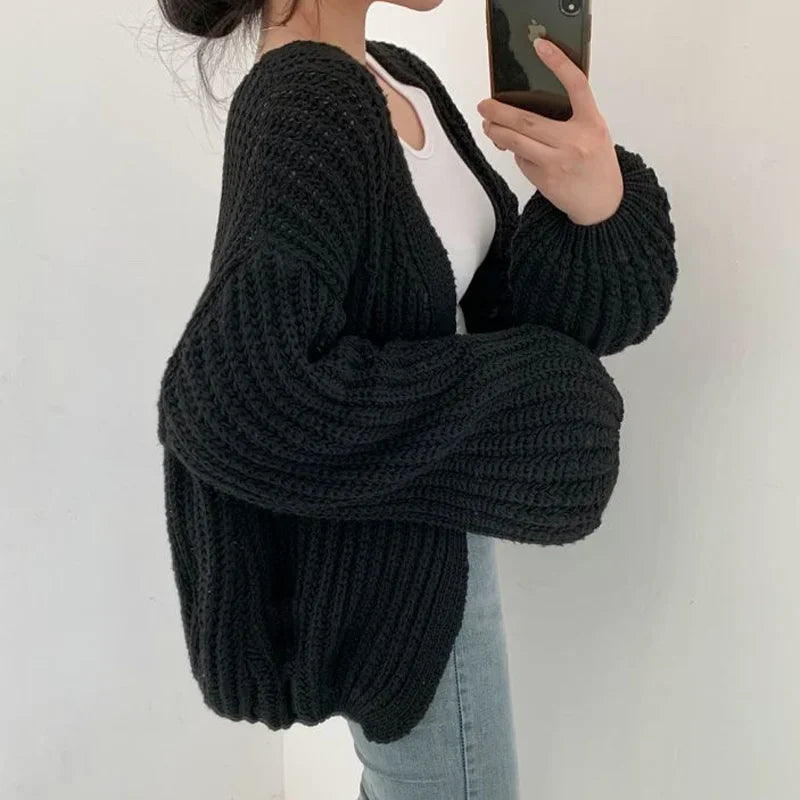 Hedwige | Cardigan en Maille à Manches Larges