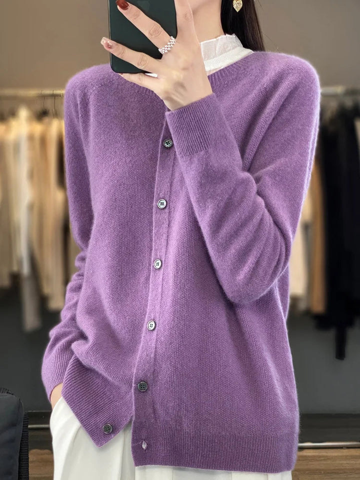 Irène | Cardigan Élégant en Maille Douce
