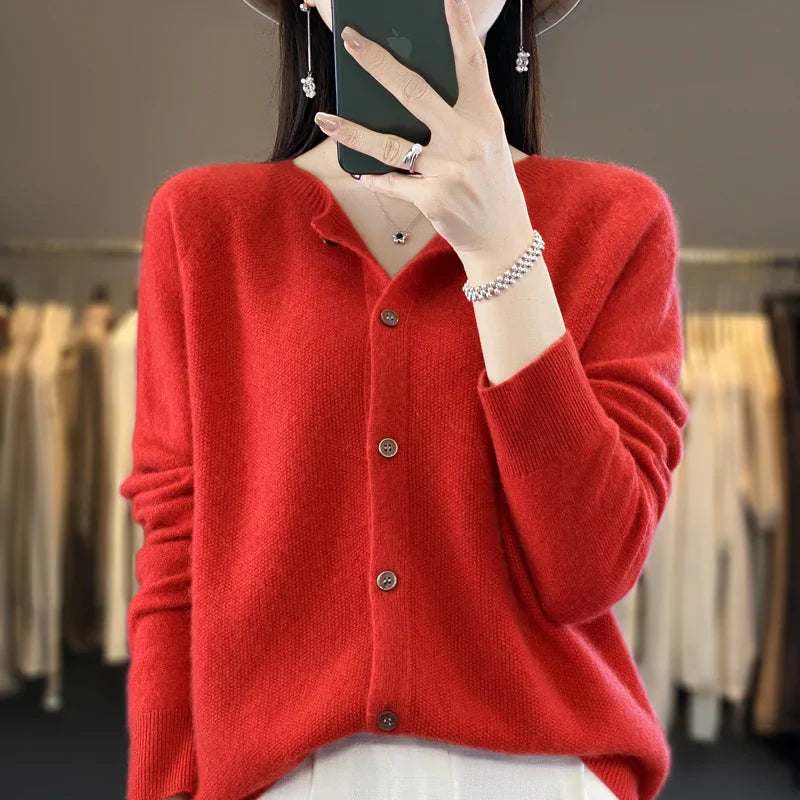 Irène | Cardigan Élégant en Maille Douce