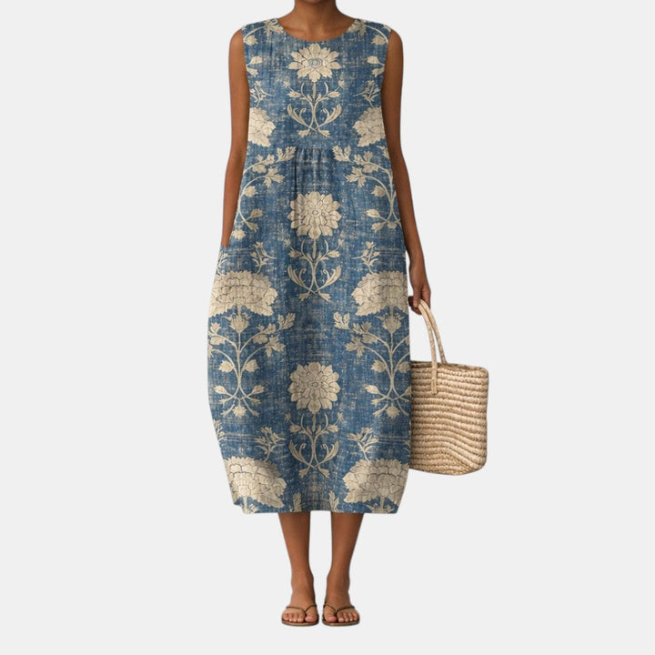 Aurora - Robe Midi Fleurie Classique
