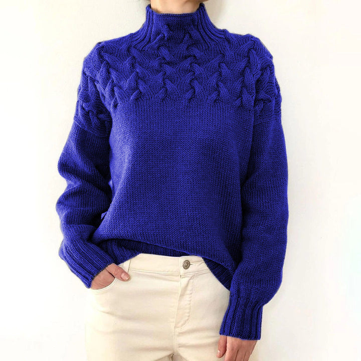 Inès – Pull chaud à col roulé