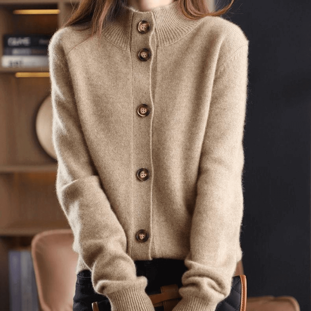Madeleine | Cardigan en Maille Élégant à Col Ouvert pour Femme