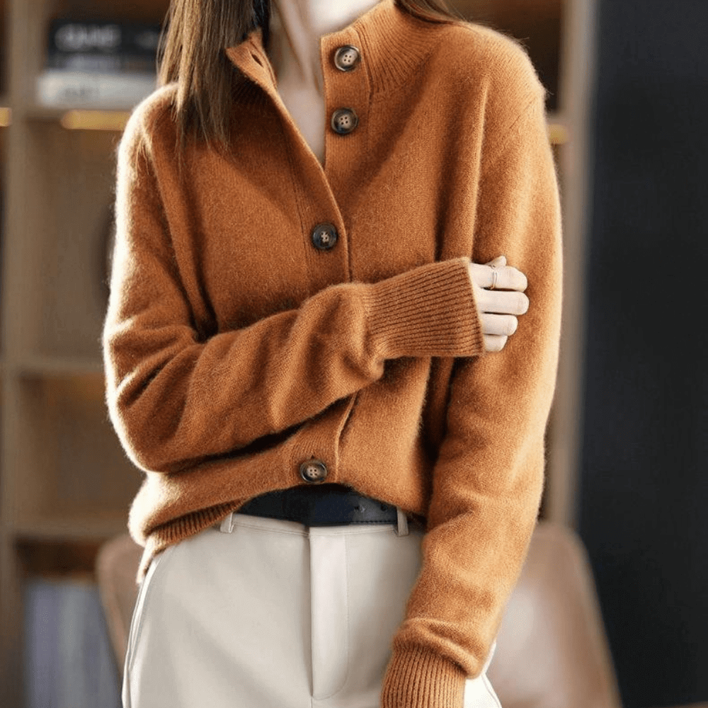 Madeleine | Cardigan en Maille Élégant à Col Ouvert pour Femme