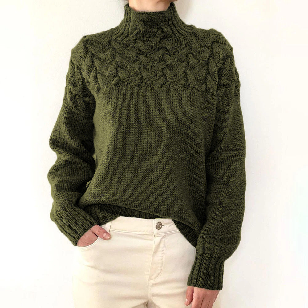 Inès – Pull chaud à col roulé