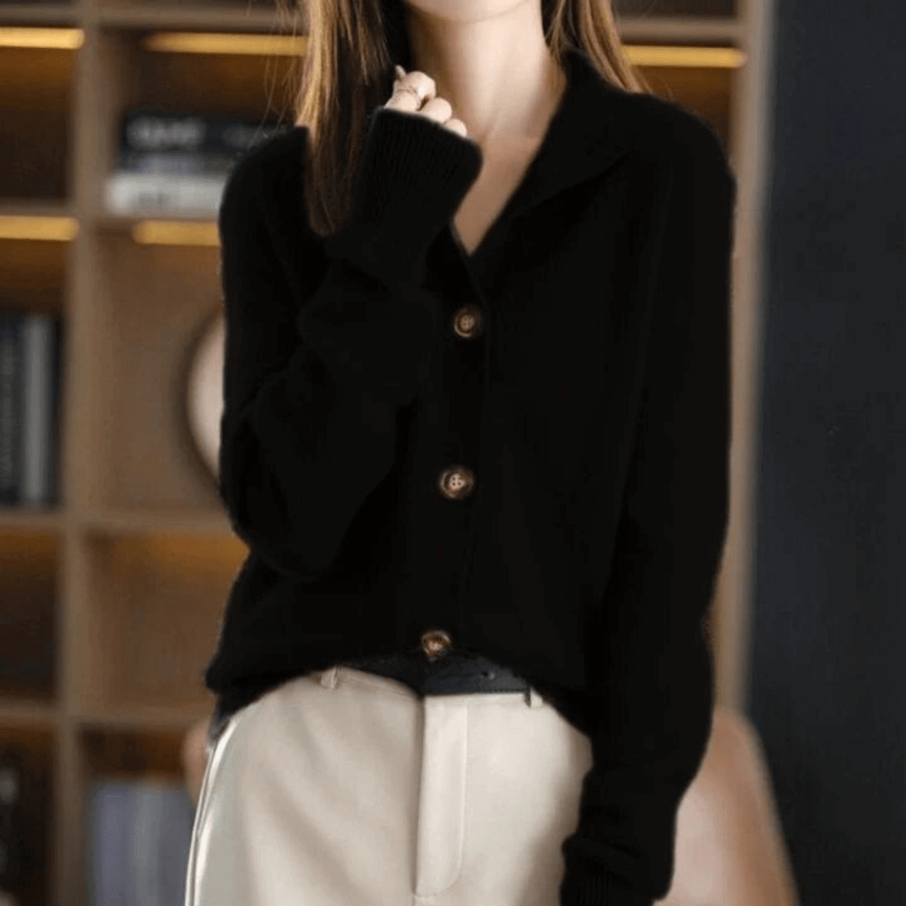 Madeleine | Cardigan en Maille Élégant à Col Ouvert pour Femme