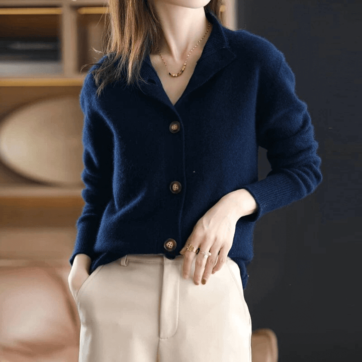 Madeleine | Cardigan en Maille Élégant à Col Ouvert pour Femme