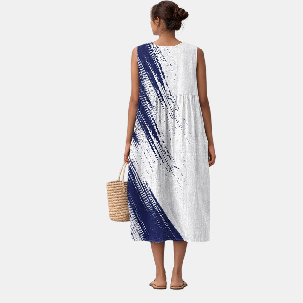 Elena - Robe Midi Élégante du Quotidien