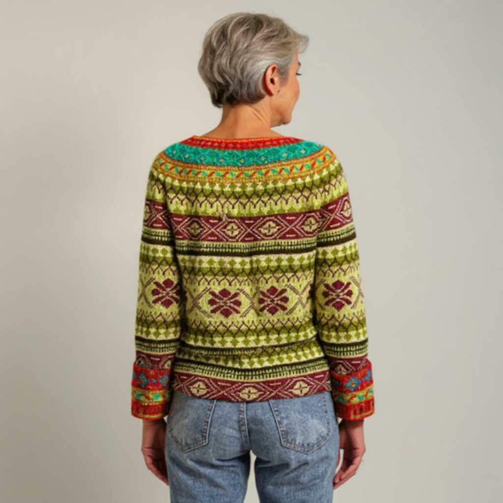 Camille – Pull islandais classique en laine