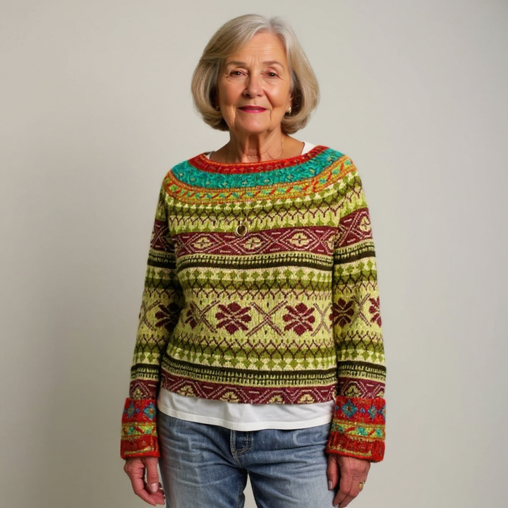 Camille – Pull islandais classique en laine