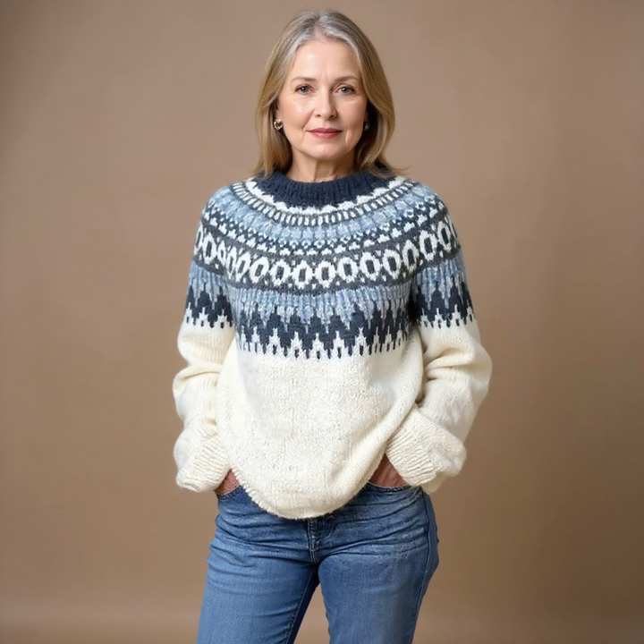 Amélie – Pull islandais classique en laine