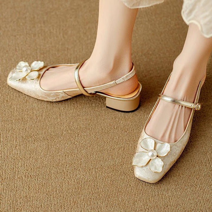 Mathilde – Chaussures élégantes pour femme à détail floral
