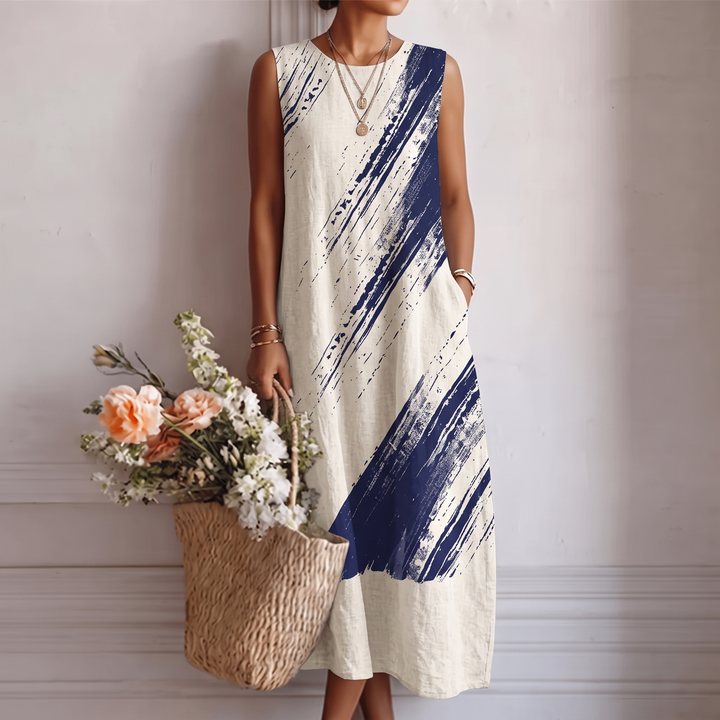 Elena - Robe Midi Élégante du Quotidien