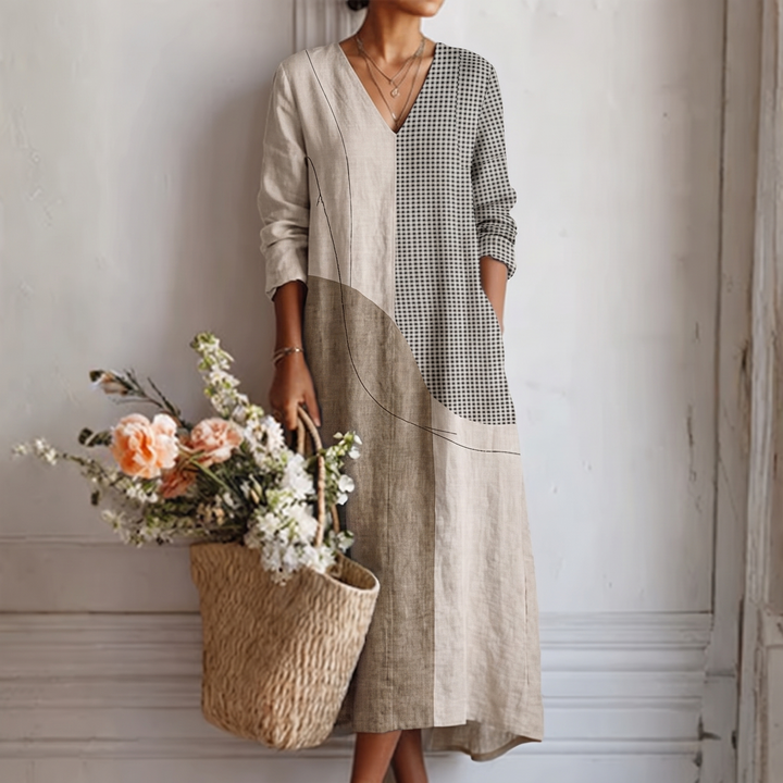 Emma - Robe à Rayures Élégante