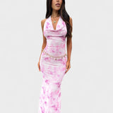 Marcelle - Robe fleurie rose