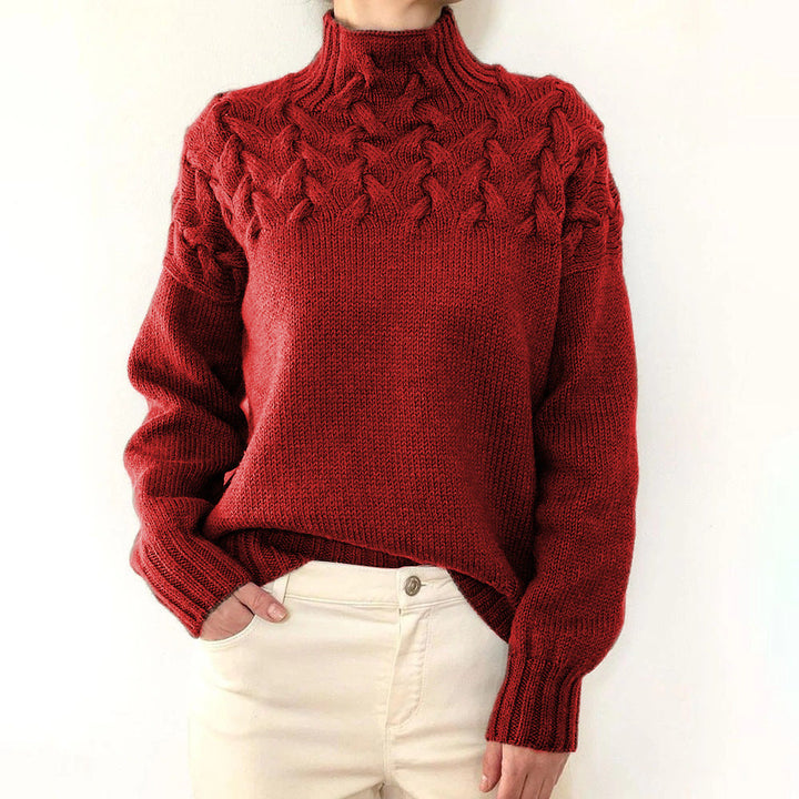 Inès – Pull chaud à col roulé