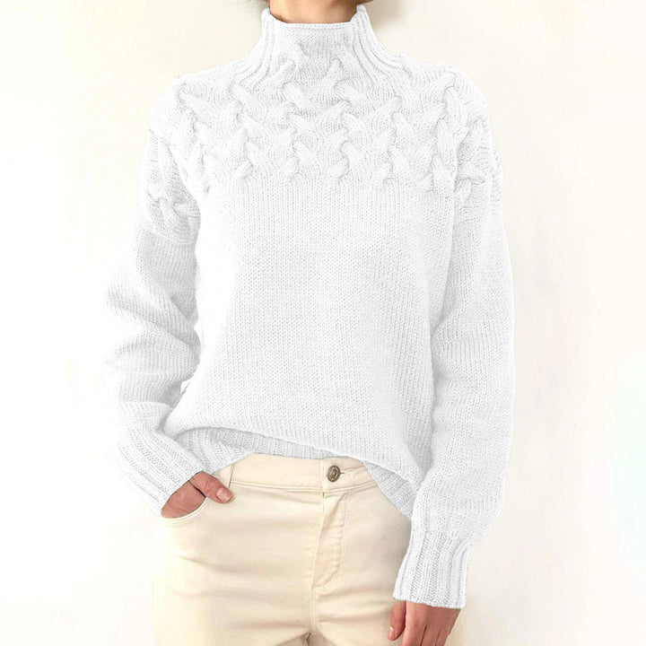 Inès – Pull chaud à col roulé