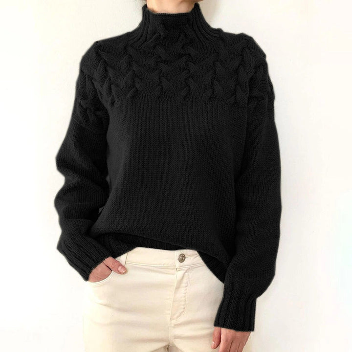Inès – Pull chaud à col roulé